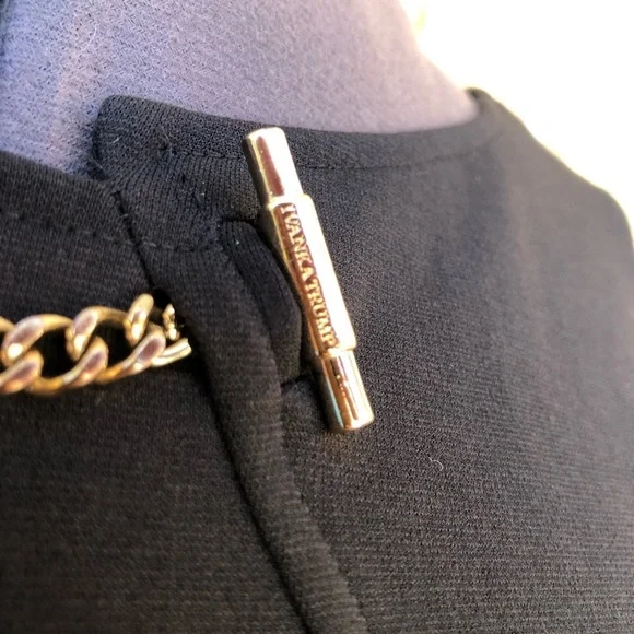 Ivanka Trump Toggle-neck Ponte Sheath Sleeveless Dress Black Size 12 - Picture 5 of 14